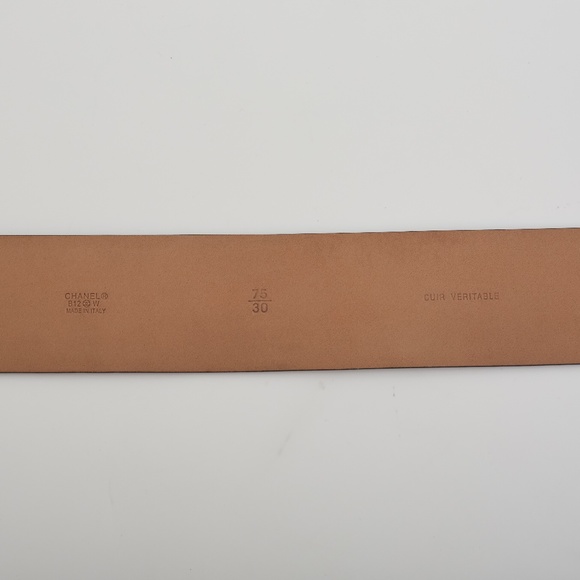 CHANEL VINTAGE BLACK CALFSKIN SLIVER CC BUCKLE BELT (75/30) 2012 - Picture 4 of 6